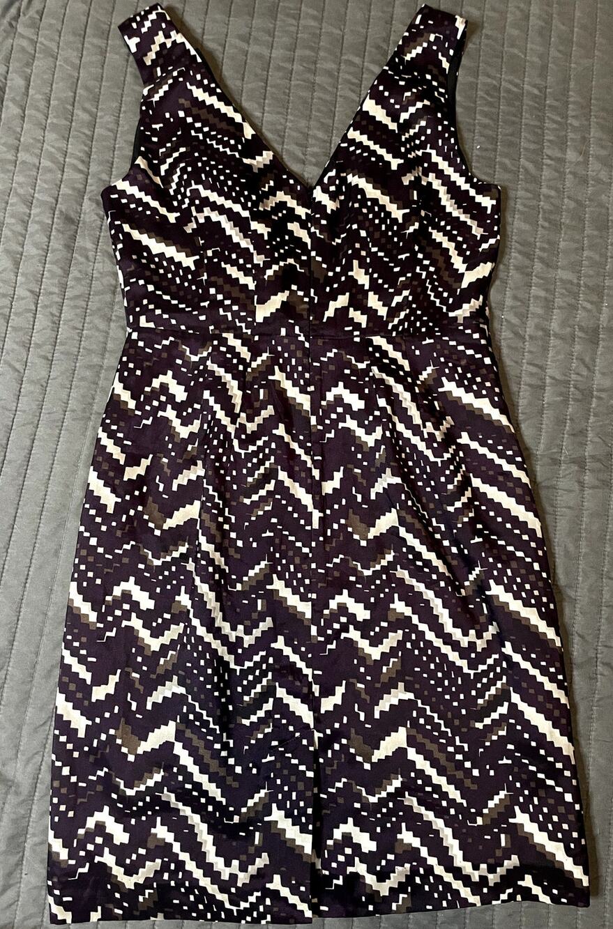 NWOT Banana Republic Sleeveless Geometric V-Neck Dress Size 4